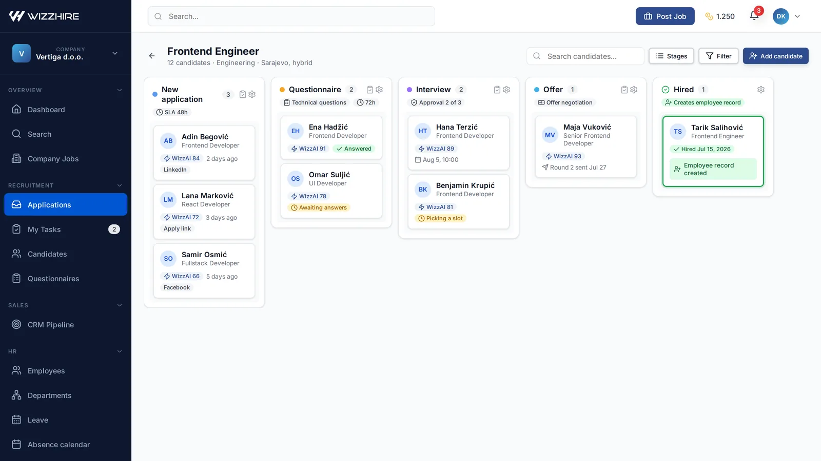 WizzHire: the AI-assisted hiring platform we built for ourselves